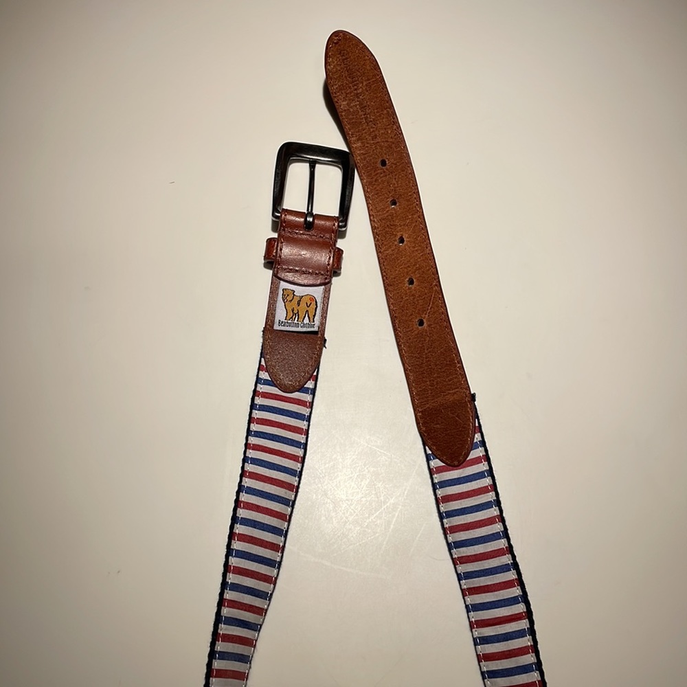 Men’s embroidered Nautical Flag belt - Picture 2 of 4